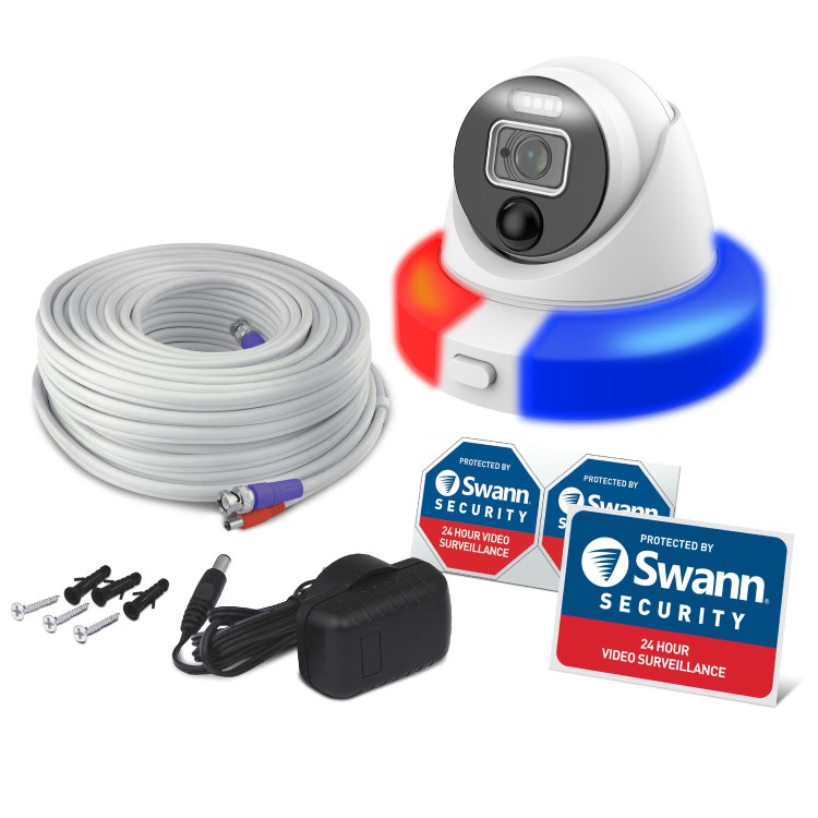 Swann Enforcer 1080p HD Heat & Motion Sensing Analogue Dome Camera - 1 Pack