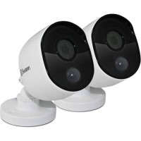 Swann 1080p Heat Sensing White Analogue Bullet Camera - 2 Pack