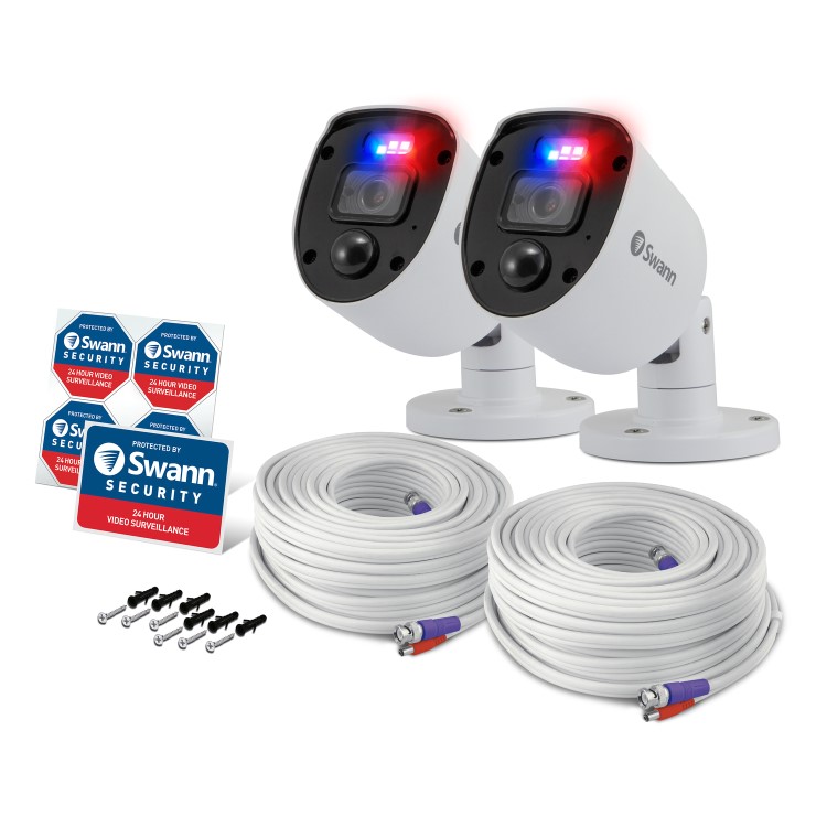Swann 1080p HD Enforcer Analogue Bullet CCTV Security Camera - 2 Pack