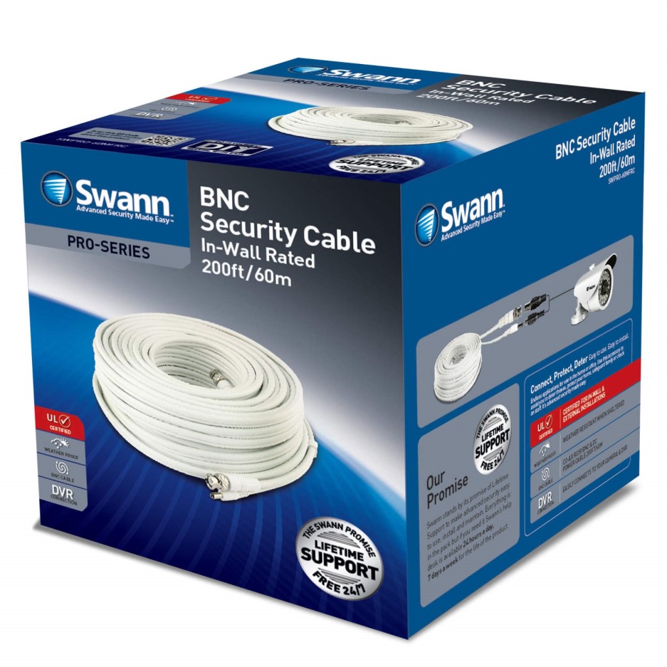 Swann 30m 3in1 MultiPurpose BNC Cable for Swann CCTV Laptops Direct