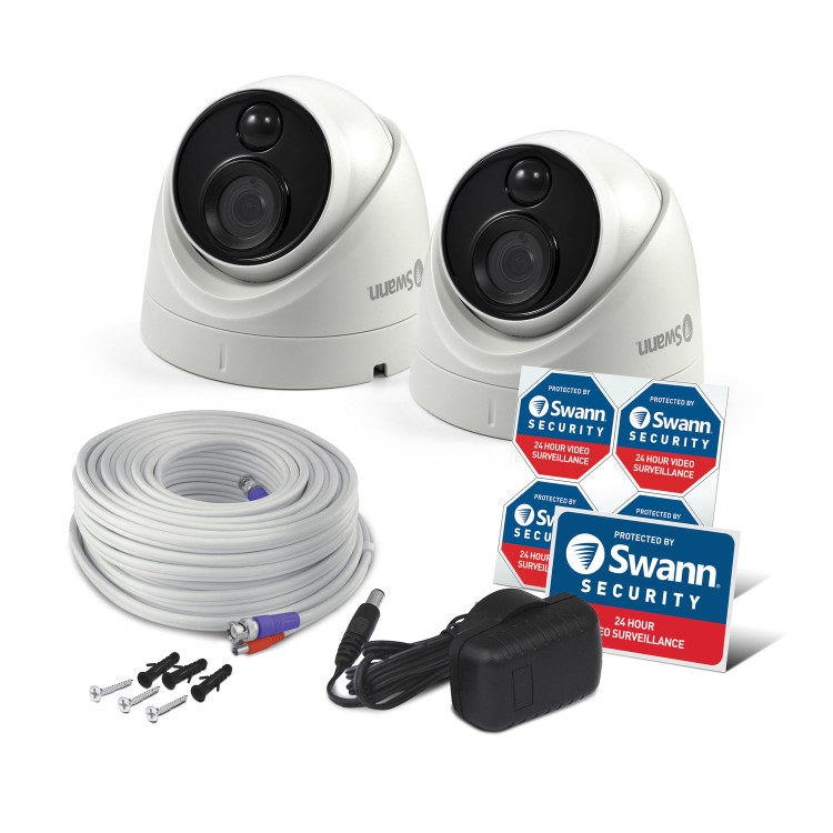 Swann 4K Ultra HD Analogue Dome Cameras - 2 Pack
