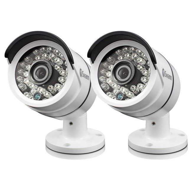 GRADE A1 - Swann PRO-T858 3 Megapixel HD Bullet Camera - Night vision up to 100ft - Twin Pack