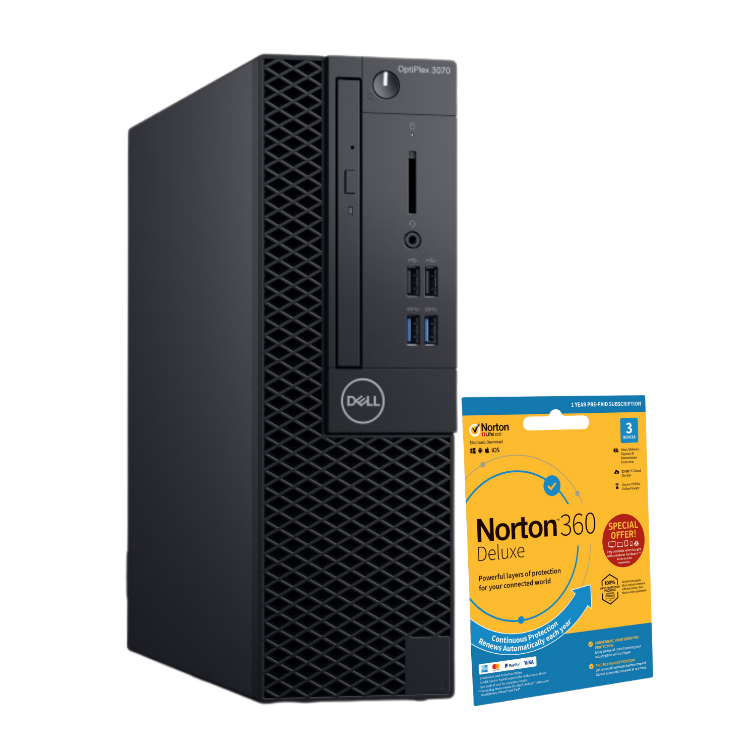 Refurbished OptiPlex 3070 Intel Core i5 9th gen RAM 256GB SSD Windows 11 Pro SFF Desktop PC