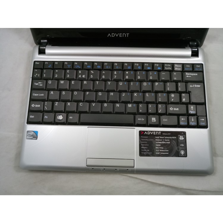 Refurbished ADVENT MILANO W7 INTEL ATOM N270 1GB 160GB Windows 10 10.1" Laptop