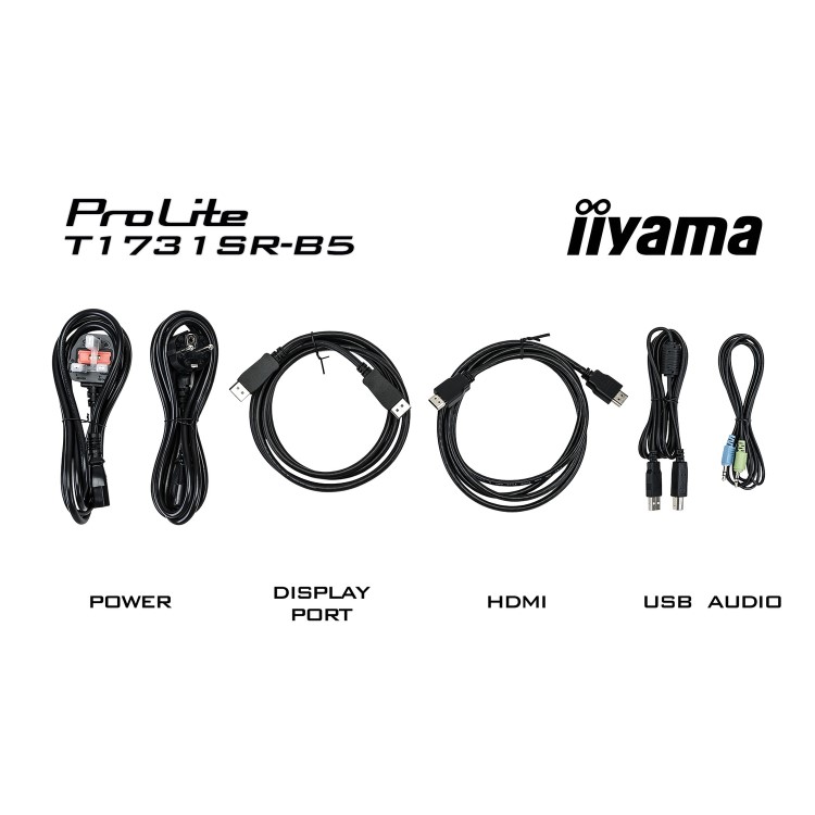 Iiyama ProLite T1731SR-B5 17" Black HDMI Touchscreen Monitor