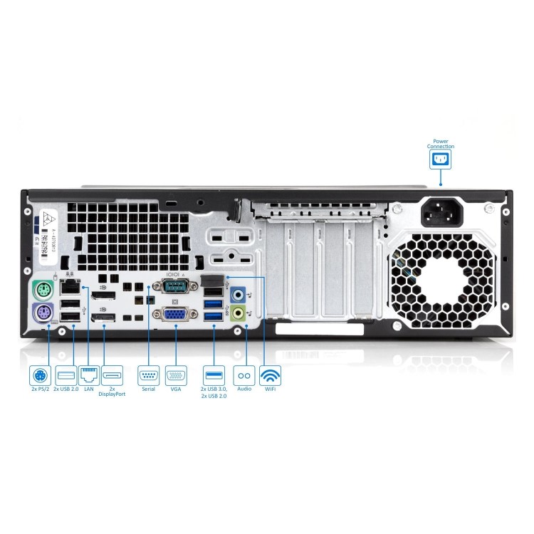 Refurbished HP EliteDesk 800 G1 Core i5 4th Gen 8GB 512GB Windows 10 Professional SFF Desktop PC