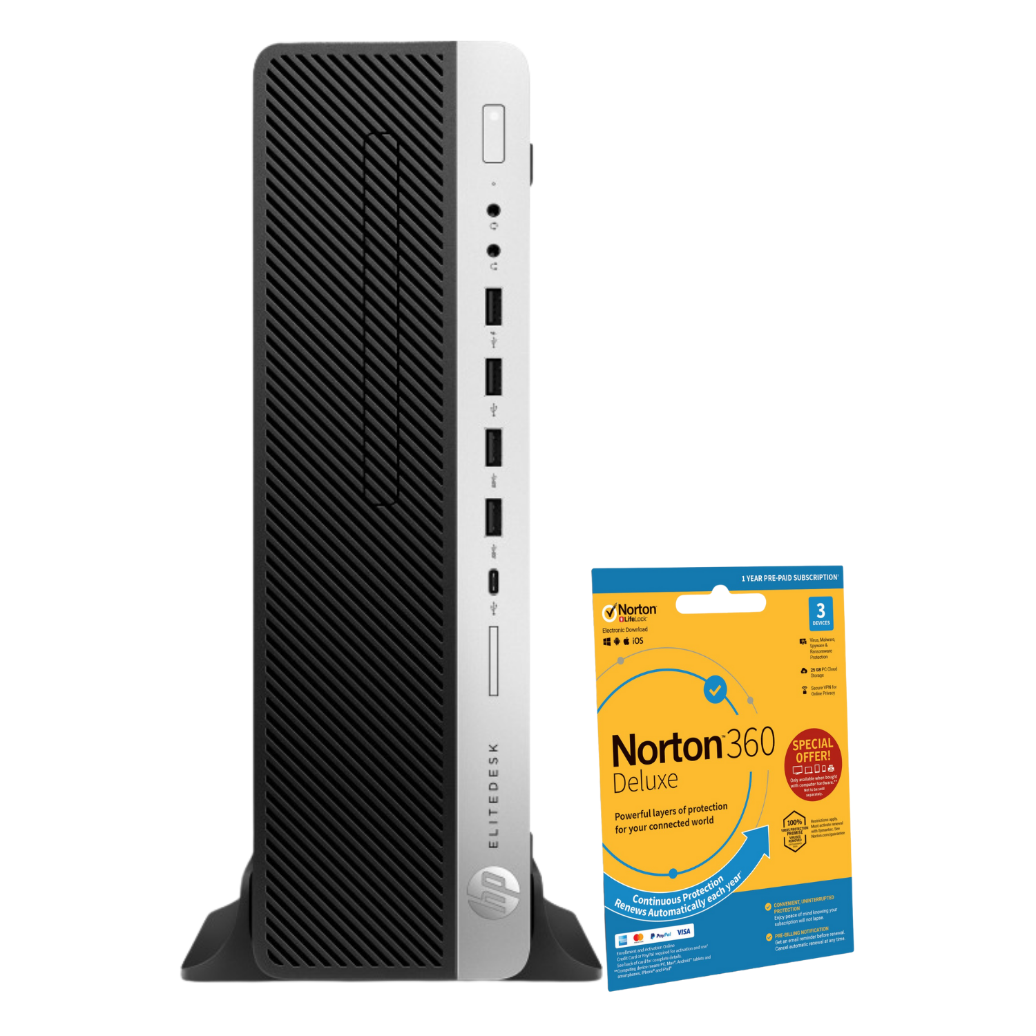 Refurbished HP EliteDesk 800 G4 Intel Core i7 8th gen RAM 256GB SSD Windows 11 Pro SFF Desktop PC