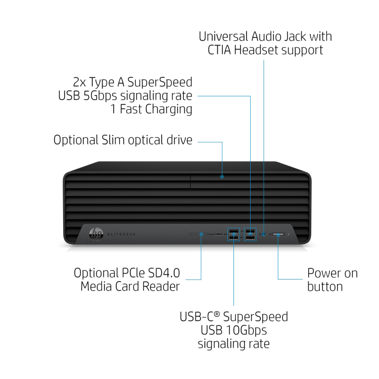 Refurbished HP EliteDesk 800 G6 SFF i5-10500 16GB 256GB  Windows 11 Pro Desktop