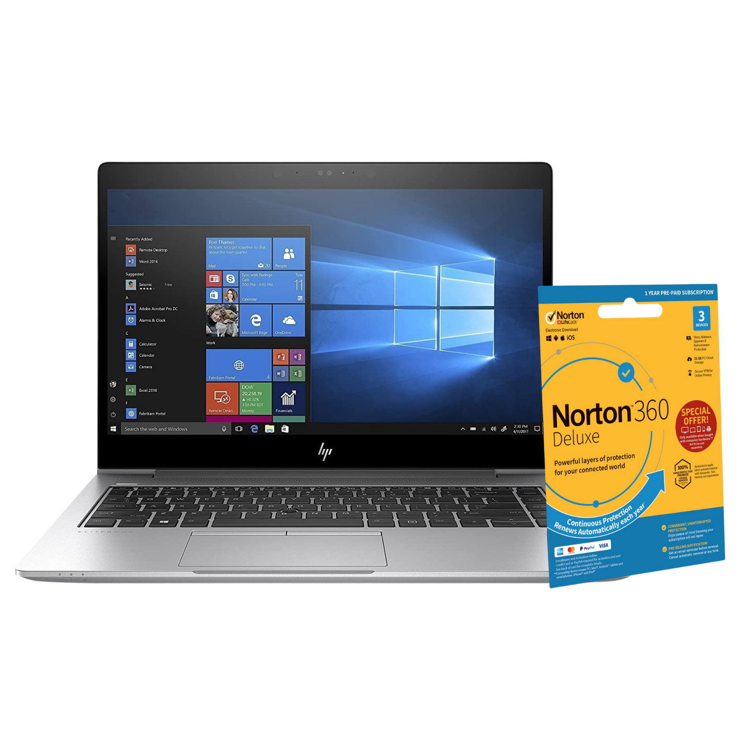 Refurbished HP EliteBook 840 G5 Ultrabook Core i5 8th gen 256GB 14 Inch Windows 11 Pro Laptop