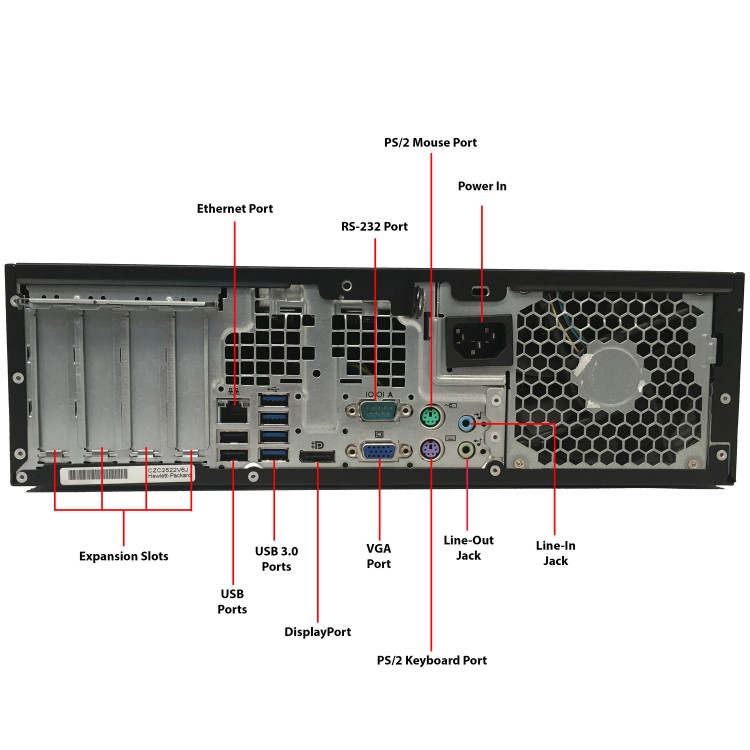Refurbished HP Compaq Elite 8300 Core i5 3470 16GB 512GB DVD-RW Windows 10 Professional Desktop