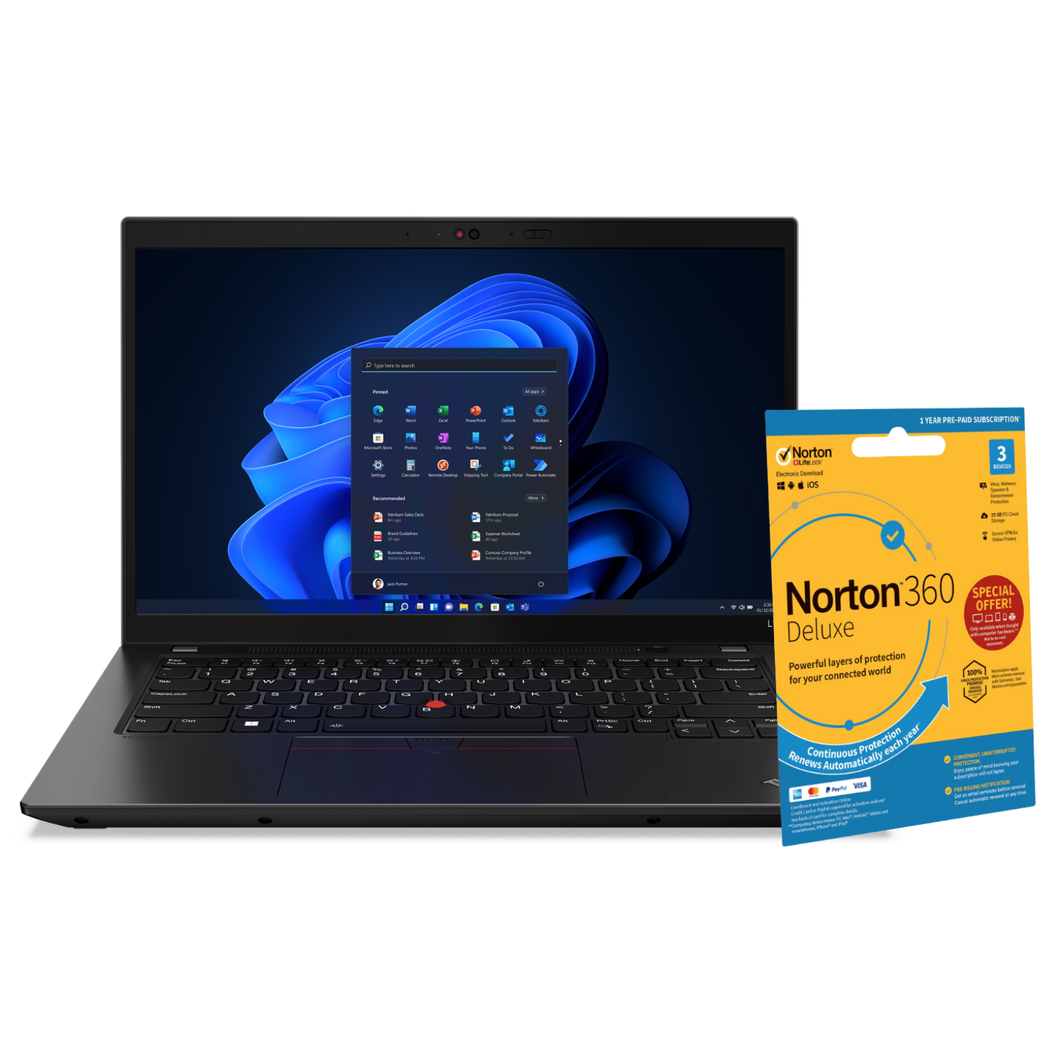 Refurbished ThinkPad L14 G3 Core i5 12th gen RAM 256GB SSD 14 Inch Windows 11 Pro Laptop