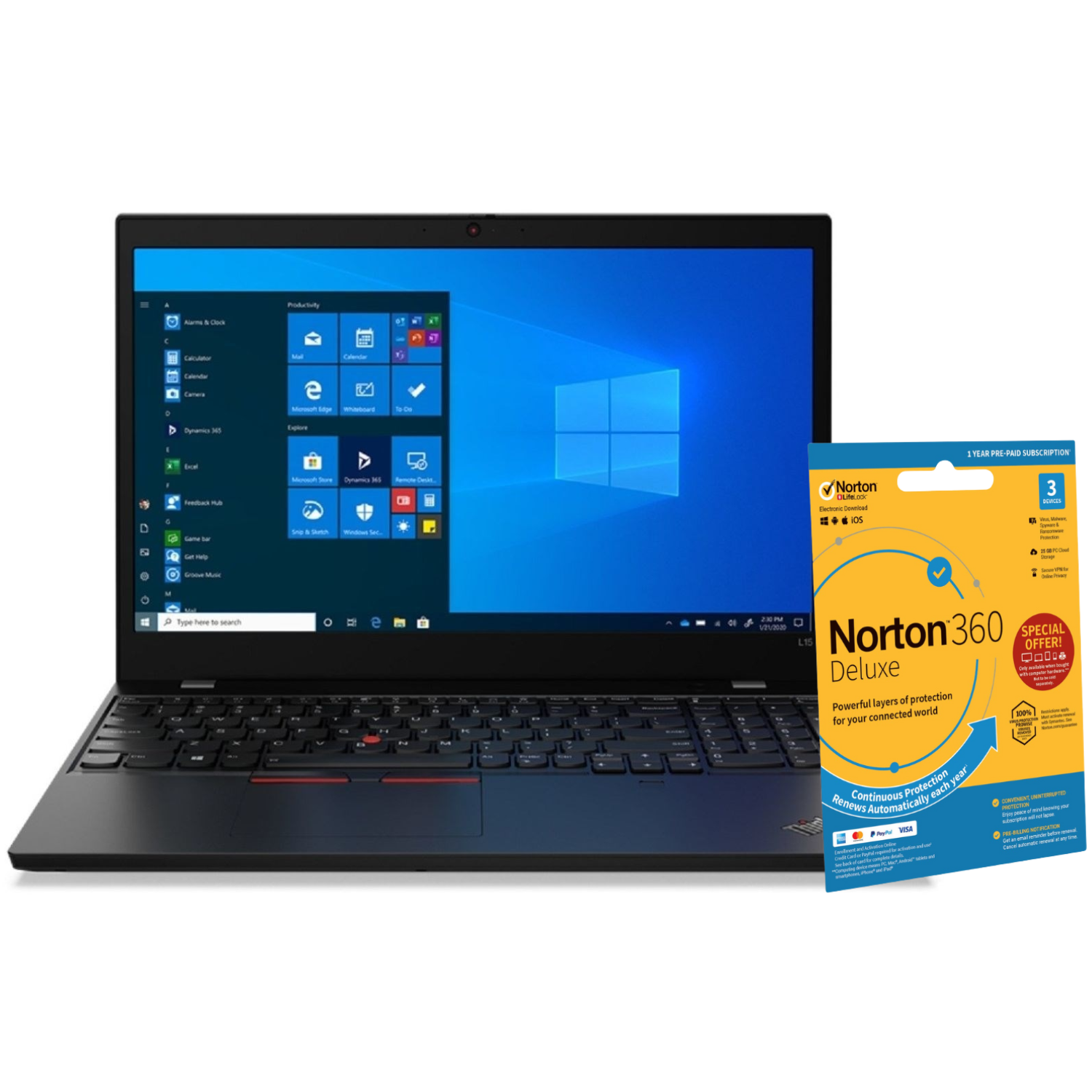 Refurbished ThinkPad L15 Core i5 10th gen RAM 256GB SSD 15.6 Inch Windows 11 Pro Laptop