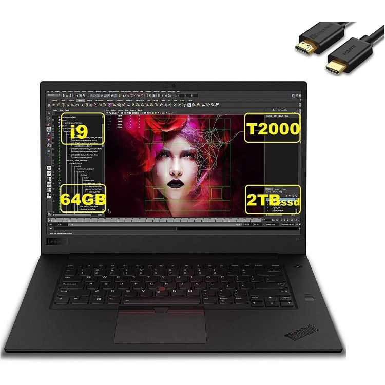 Refurbished Lenovo ThinkPad P1 G3 Core i7 10th gen 32GB RAM 1TB SSD Quadro T100 15 Inch Windows 11 Pro Laptop