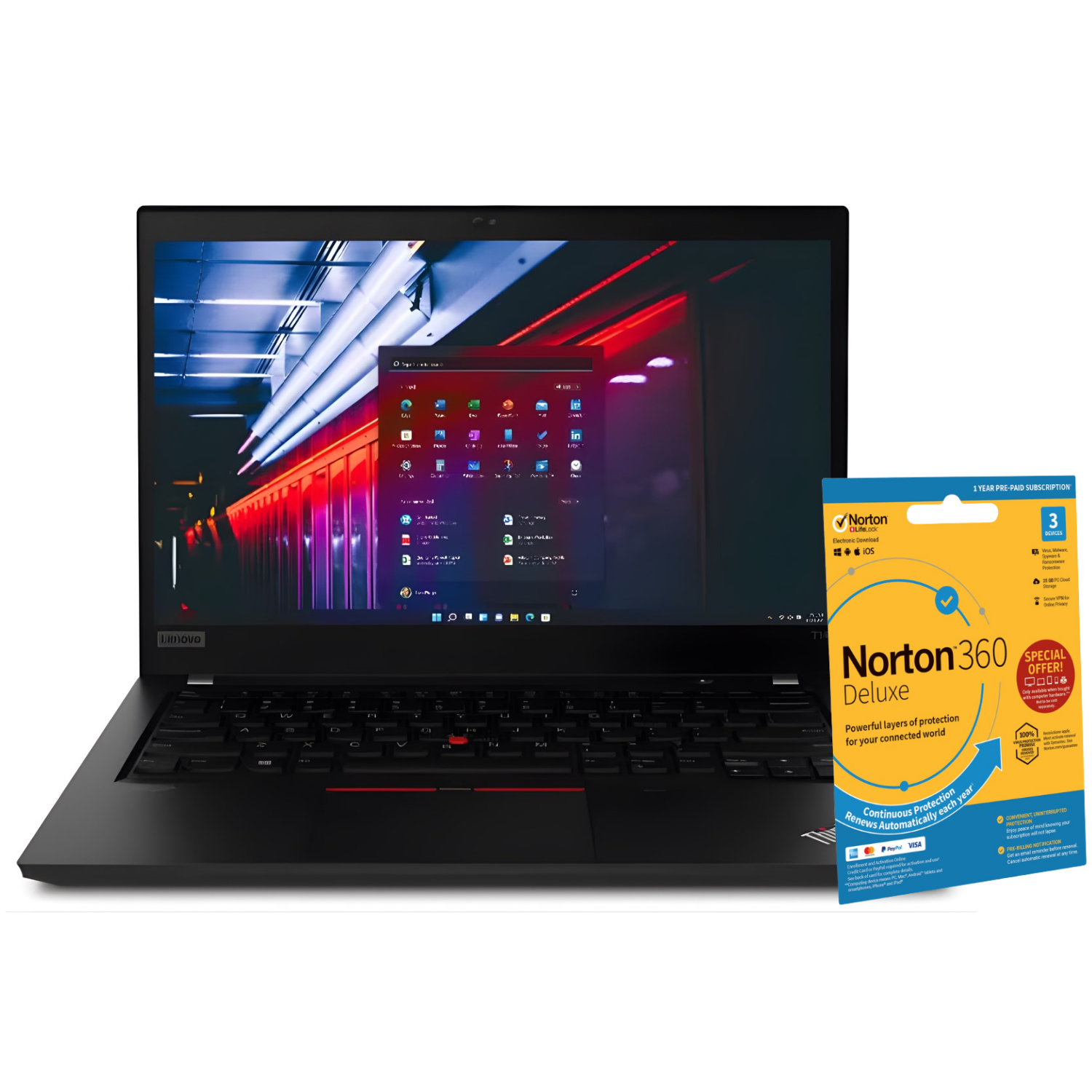 Refurbished ThinkPad T14 Gen 1 Core i7 10th gen RAM 256GB SSD 14 Inch Windows 11 Pro Laptop