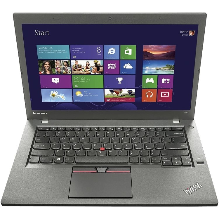 Refurbished Lenovo T450 Core I7 5th Gen 8GB 256GB 14 Inch Windows 10  Professional Laptop