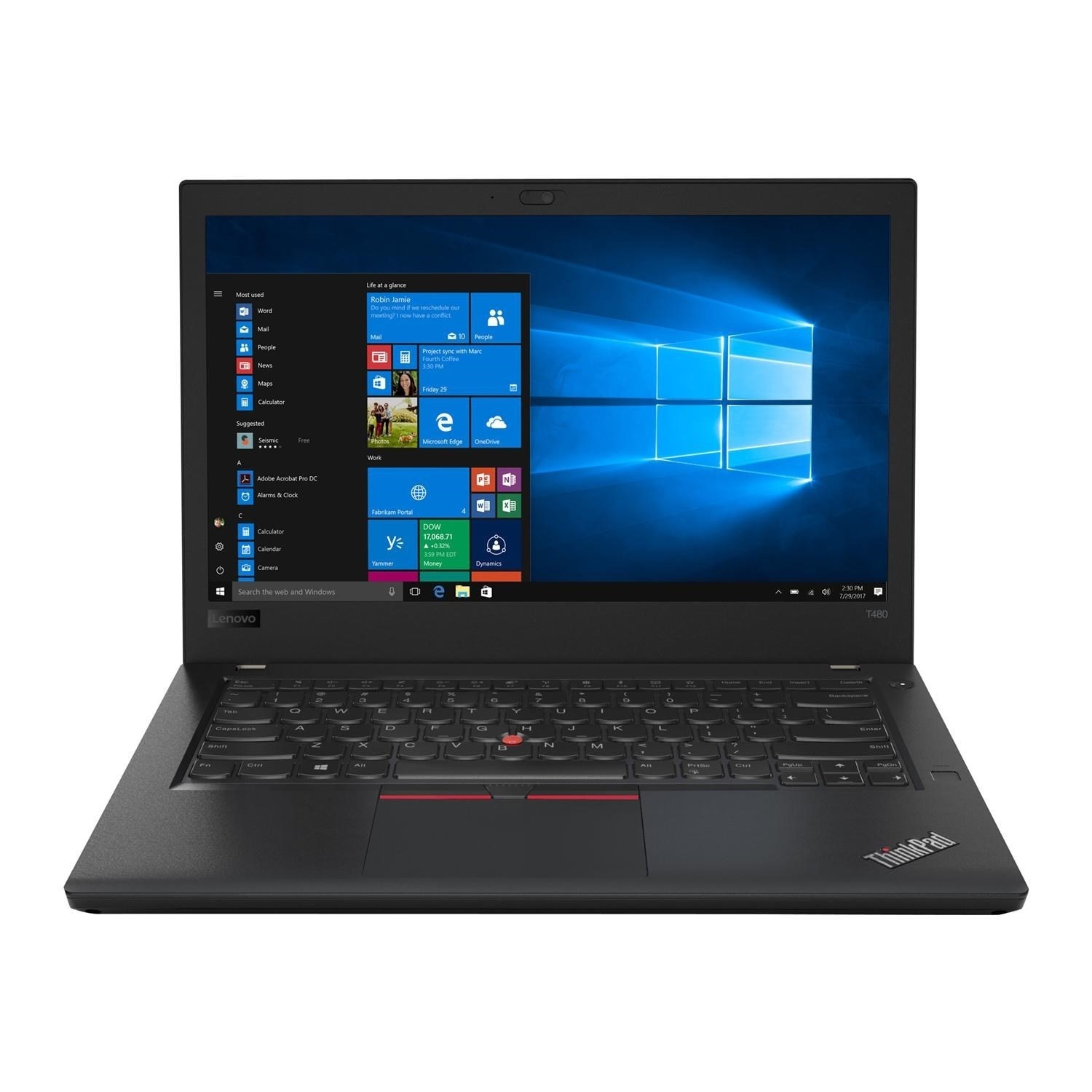 Refurbished Lenovo ThinkPad T480s Core i7 8th Gen 16GB 256GB 14 Inch Windows  11 Professional Laptop - Laptops Direct