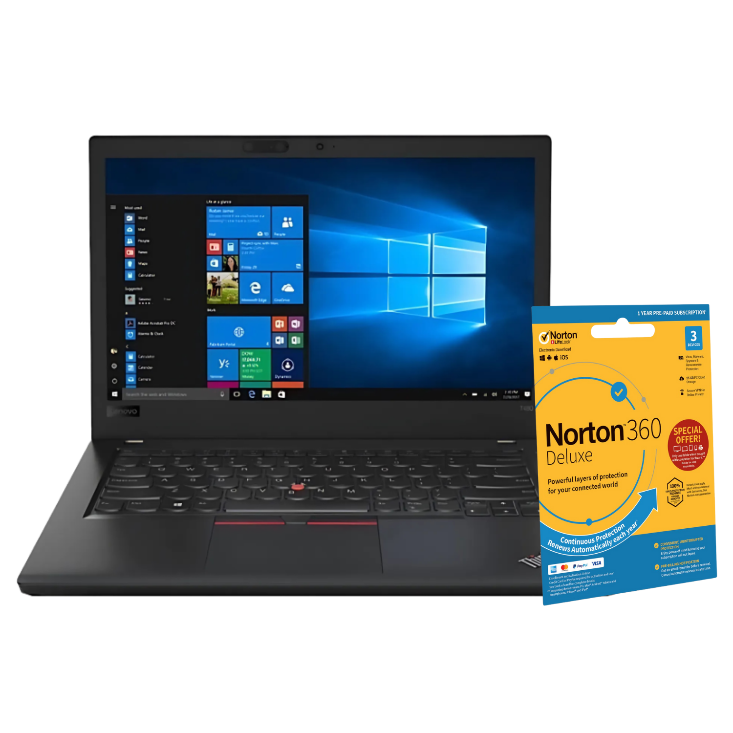 Refurbished ThinkPad T480 Intel Core i7 8th gen RAM 256GB SSD 14 Inch Windows 11 Pro Laptop