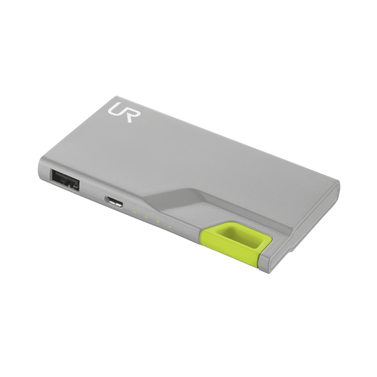 Trust PowerBank 3000T Thin Portable Charger - Grey/Green
