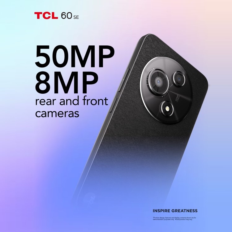 TCL 60SE Obsidian Black 6.7" 512GB 5G Unlocked & SIM Free Smartphone