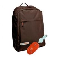 Tech Air 15.6" Brown Laptop Backpack and Red Mini Mouse