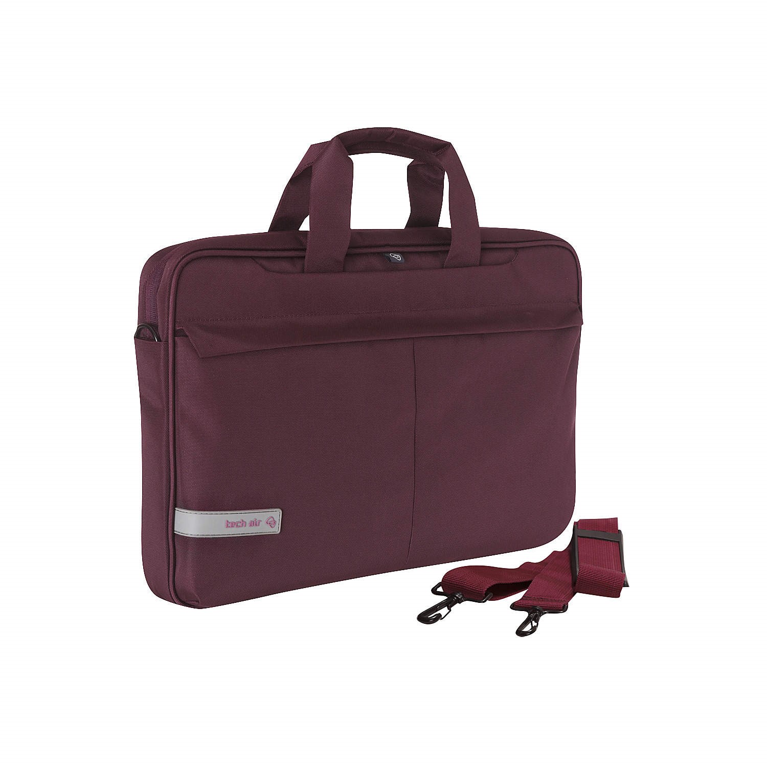 Tech Air 15.6" Modern Classic Top Loader Laptop Briefcase Plum