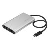 Startech Thunderbolt 3 to Dual DisplayPort Adapter - 4K 60Hz - Mac and Windows Compatible - External video adapter - Thunderbolt 3 - 2 x DisplayPort - Silver