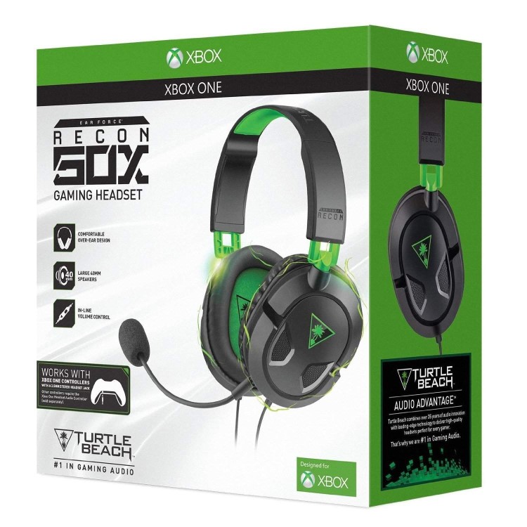 Turtle Beach Recon 50X Gaming Headset in Black & Green