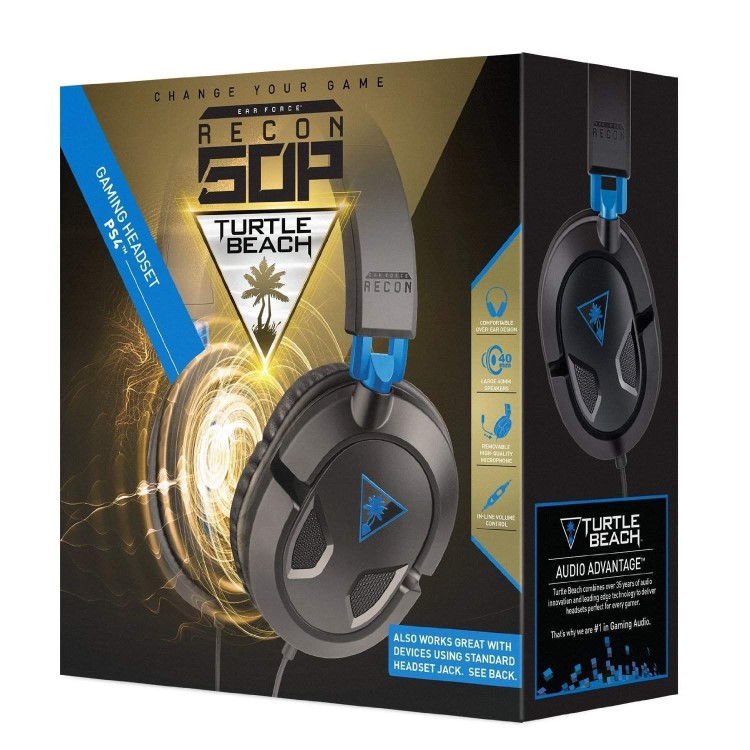 Turtle Beach Ear Force Recon 50P Gaming Headset - Black & Blue