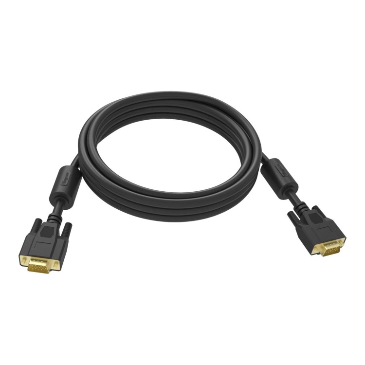 Vision Professional - VGA cable - HD-15 VGA M to HD-15 VGA M - 1 m - thumbscrews - black