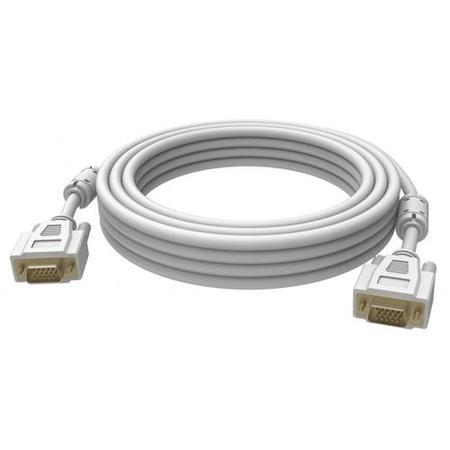 Vision TECHCONNECT 3M VGA CABLE Engineered connectivity solution White Ferrite cores on both ends to stop RF interference Gold-plated male to male HD15 15 pin connectors Shea