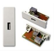 VISION TechConnect Modular facility plate snap-in - USB - 1 port