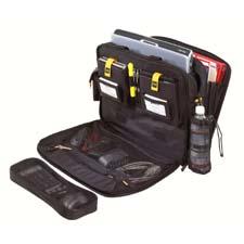 Targus 17 Laptop Carry Case - Black_Silver Nylon with Yellow Stitching