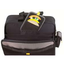 Targus 17 Laptop Carry Case - Black_Silver Nylon with Yellow Stitching