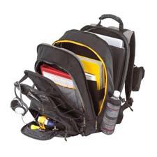 Targus 15.6" Laptop Backpack - Black/Silver with Yellow Stitching