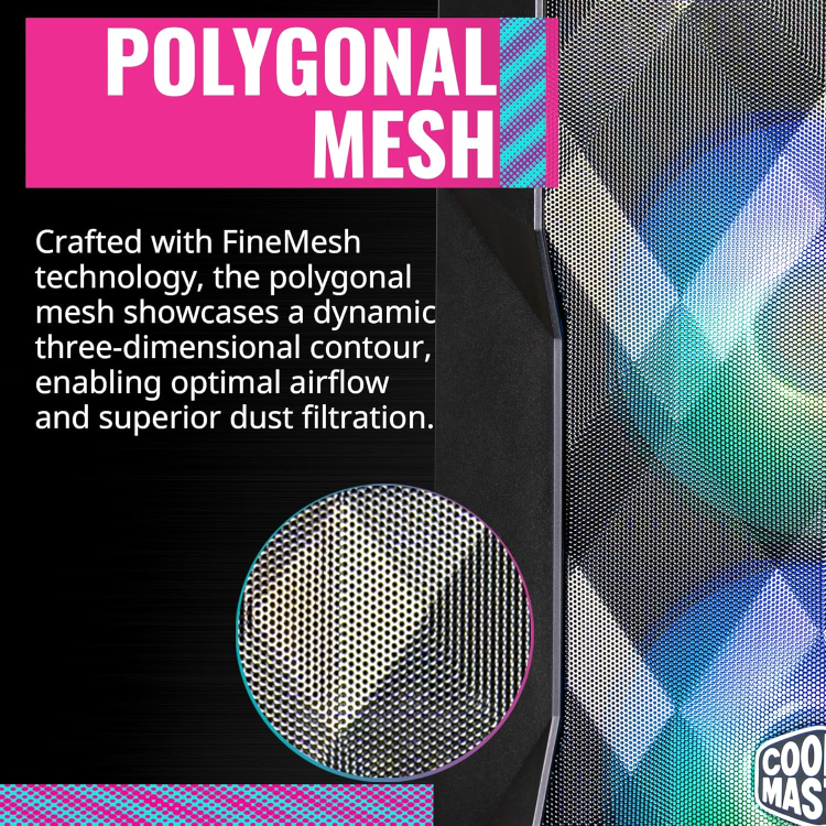 Cooler Master MasterBox TD300 Mesh RGB Mini Tower Gaming PC Case Black