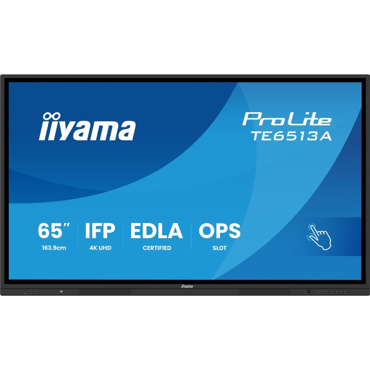 Iiyama 65" Black IPS 4K UHD Interactive Display 3x HDMI 24/7