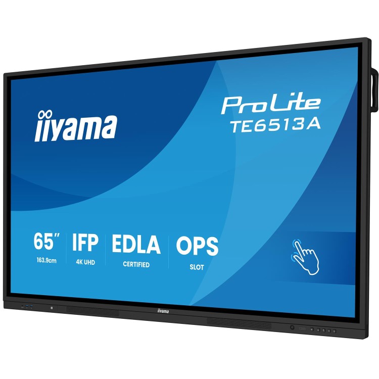 Iiyama 65" Black IPS 4K UHD Interactive Display 3x HDMI 24/7