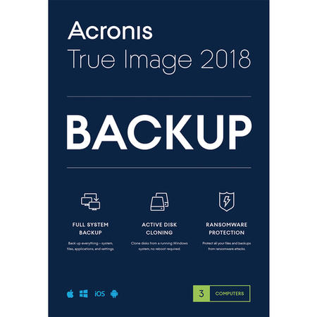 Acronis TI3OB2ENS True Image 2018 - 3 Computers