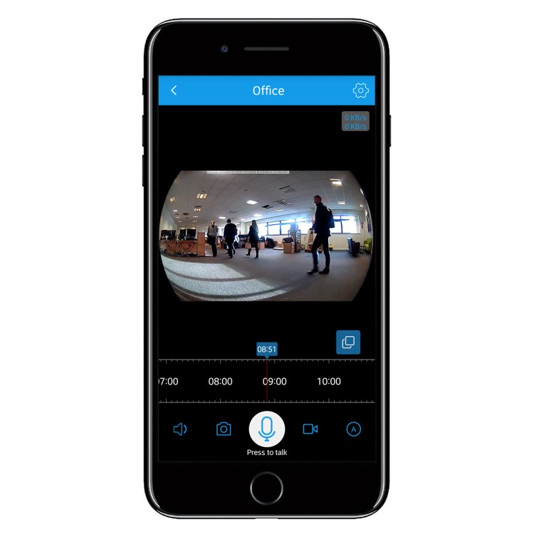 GRADE A1 - electriQ 180 degree HD 720p Indoor Wifi Camera with Two-Way Audio & Night Vision
