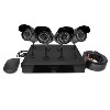 GRADE A1 - electriQ 4 CH 720p HD CCTV Kit DVR 4 Bullet Cameras 800TVL 1TB Hard Drive