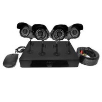 GRADE A1 - electriQ 8 Channel HD 720p Digital Video Recorder with 4 x 800TVL Bullet Cameras - Hard Drive required