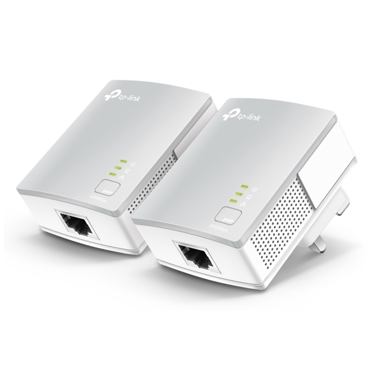 AV600 500Mbps 1 Port Powerline Adapter 2 Pack