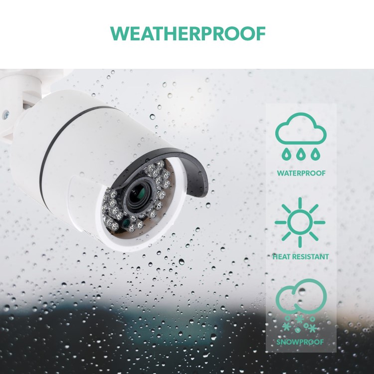 Box Opened electriQ 2 Camera 1080p HD CCTV System - No Hard Drive
