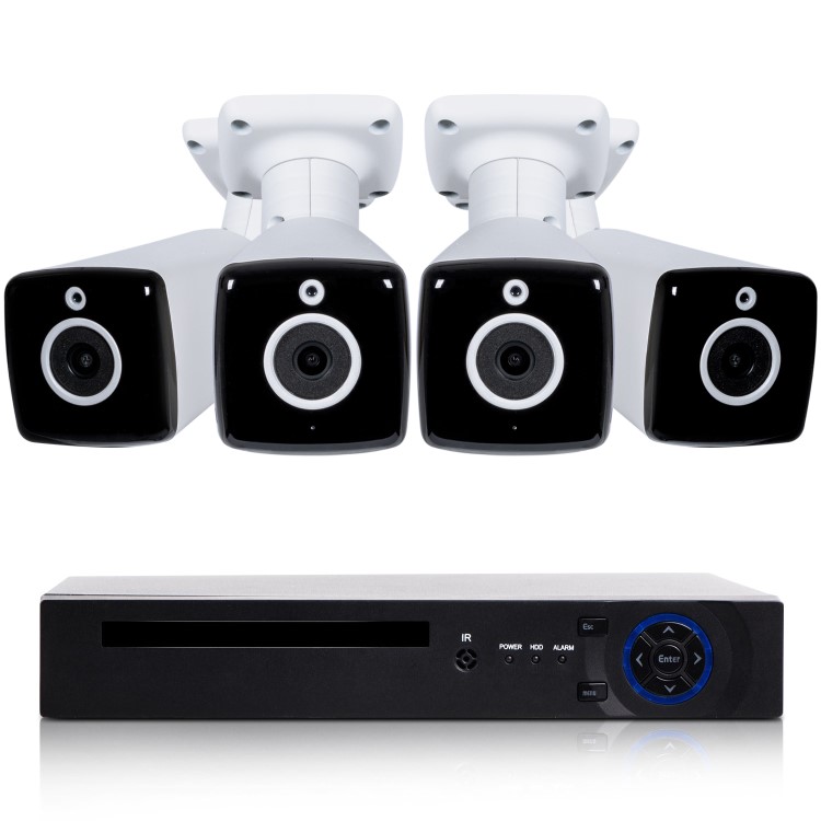 electriQ 4 Camera 4K Ultra HD DVR CCTV System with 2TB HDD