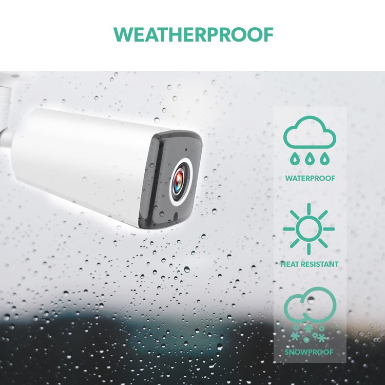 electriQ 4 Camera 4K Ultra HD DVR CCTV System with 2TB HDD
