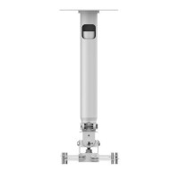 Techmount TM-Tele Adjustable Drop Projector Mount - Adjustable drop 440-735mm satin white finish