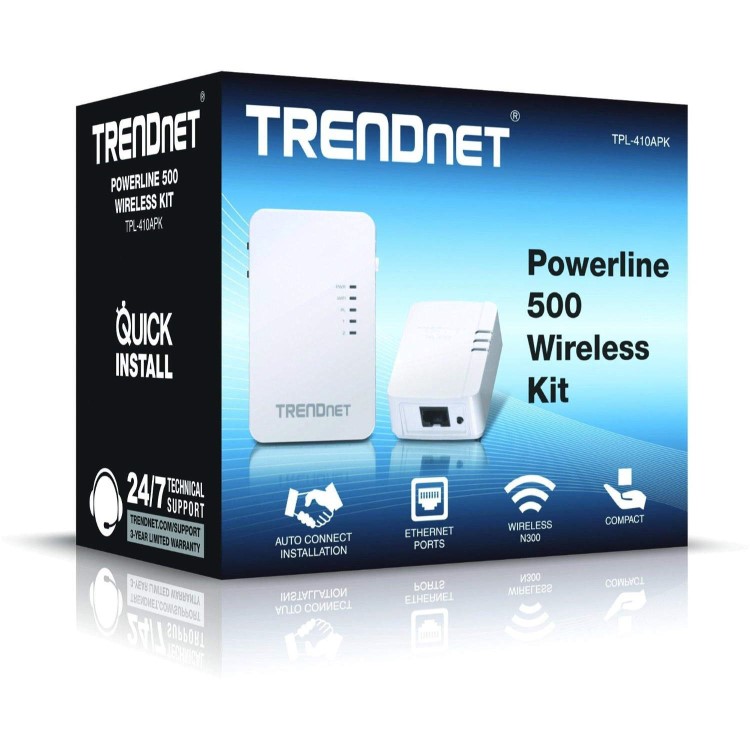 Powerline 500 Wireless Kit Inc TPL-406E Powerline + TPL-410AP Access Point UK Plug.