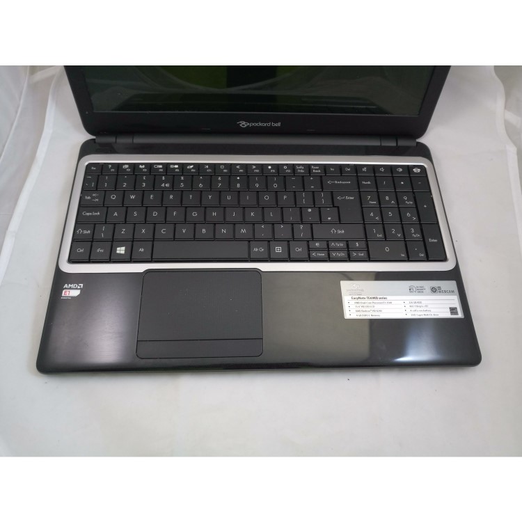 Refurbished Packard Bell TE69KB AMD E2 3800 4GB 320GB DVD-RW 15.6 Inch Window 10 Laptop In Grey