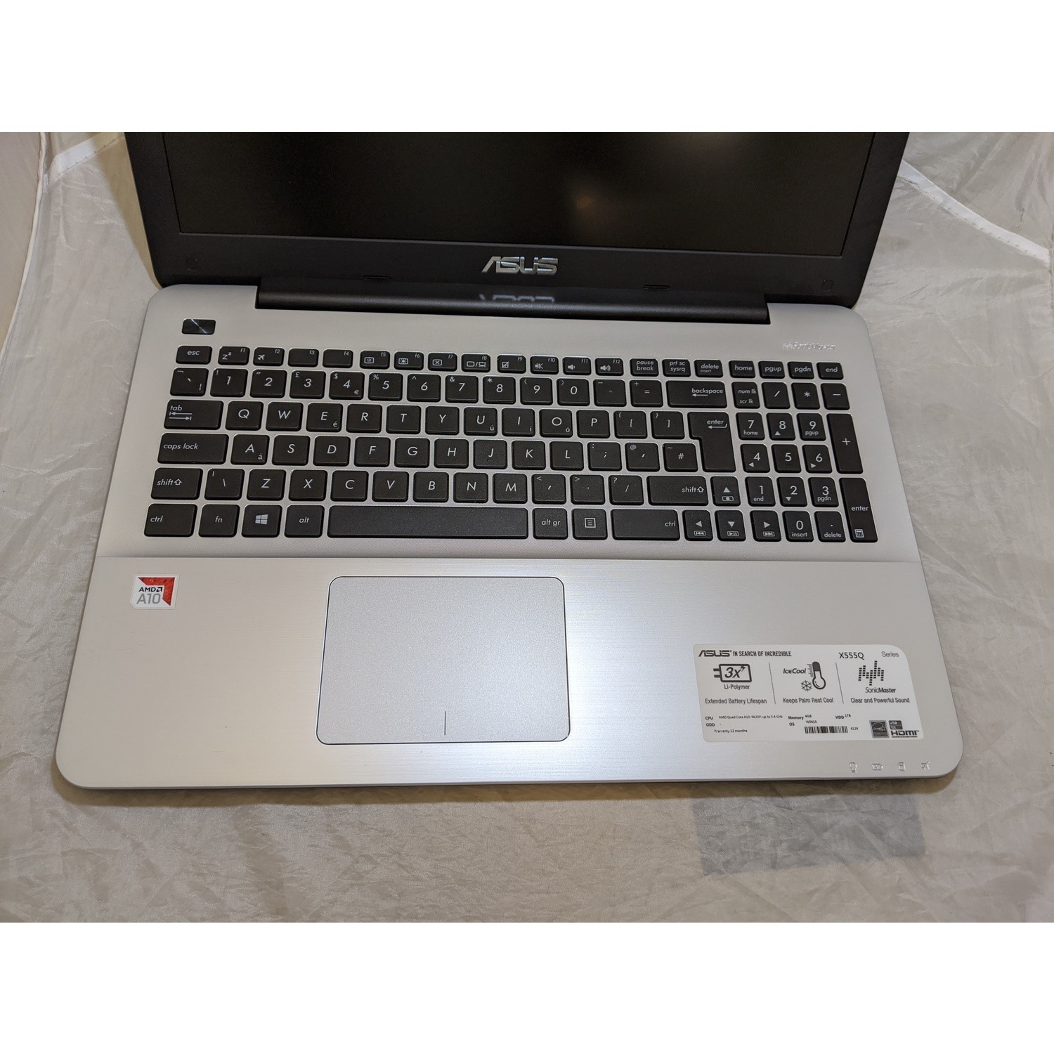 Ordinateur portable ASUS X555QNotebook PC 15.6 AMD A12 - Ra 230 Ordinateur portable ASUS X555QNotebook PC 15.6 AMD A12 - Ra 230