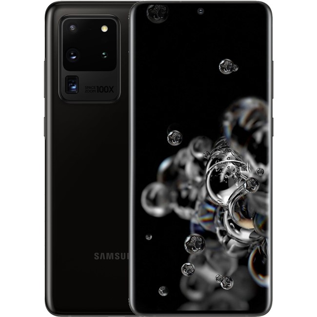 Refurbished Samsung Galaxy S20 Ultra 5G Cosmic Black 6.9" 128GB 5G Unlocked & SIM Free Smartphone